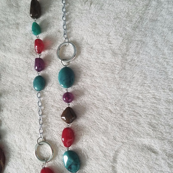 Lot of three beaded necklaces. All long. - Picture 3 of 5